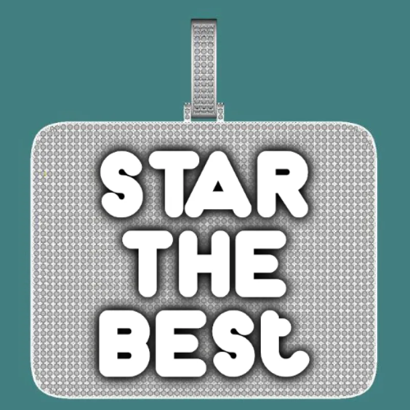 CUSTOM LETTER NECKLACE 3D BIG SQUARE sold by The GUU Shop