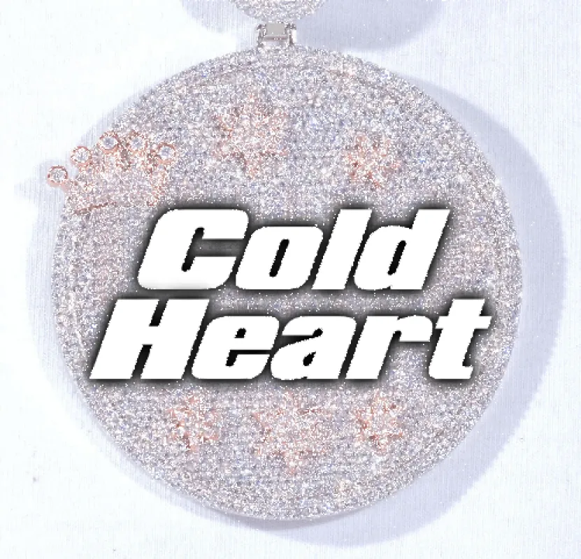 CUSTOM LETTER NECKLACE 3D BIG CROWN DISC sold by The GUU Shop