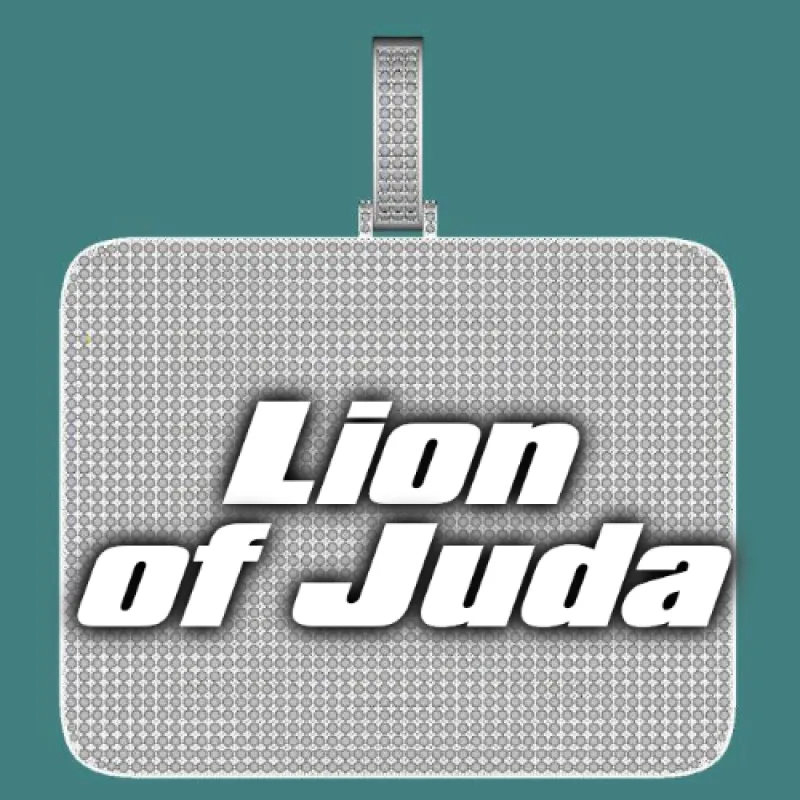 CUSTOM LETTER NECKLACE 3D BIG SQUARE sold by The GUU Shop