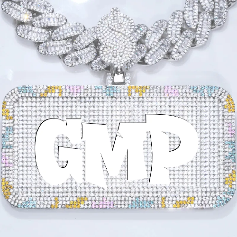 CUSTOM LETTER NECKLACE 3D COLORFUL SQUARE sold by The GUU Shop