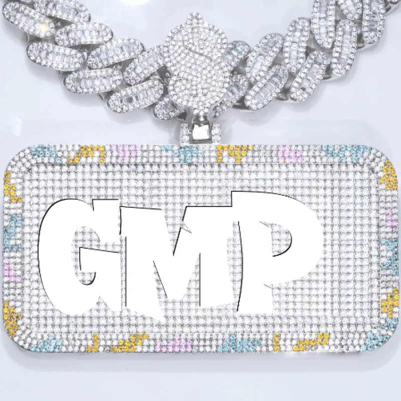 CUSTOM LETTER NECKLACE 3D COLORFUL SQUARE sold by The GUU Shop