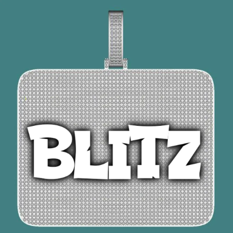 CUSTOM LETTER NECKLACE 3D BIG SQUARE sold by The GUU Shop