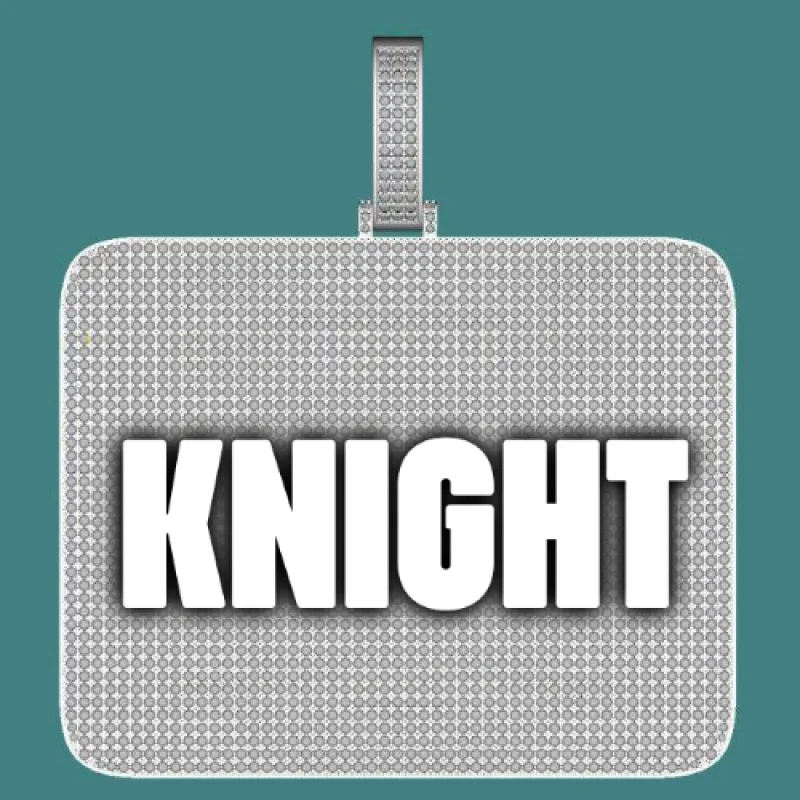 CUSTOM LETTER NECKLACE 3D BIG SQUARE sold by The GUU Shop