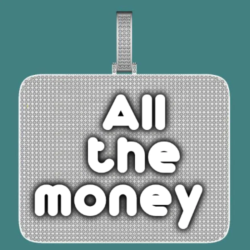 CUSTOM LETTER NECKLACE 3D BIG SQUARE sold by The GUU Shop