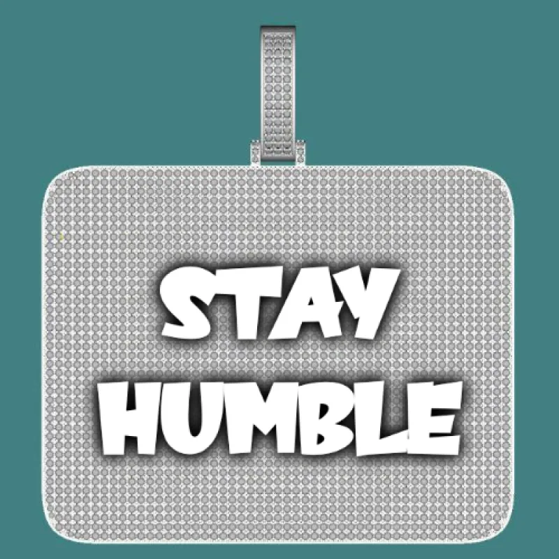 CUSTOM LETTER NECKLACE 3D BIG SQUARE sold by The GUU Shop