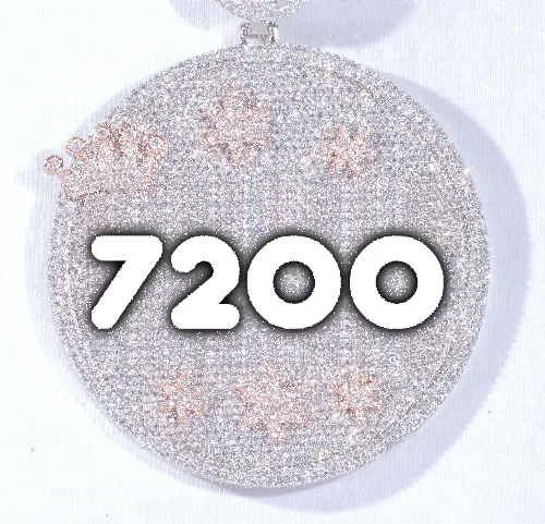 CUSTOM LETTER NECKLACE 3D BIG CROWN DISC sold by The GUU Shop