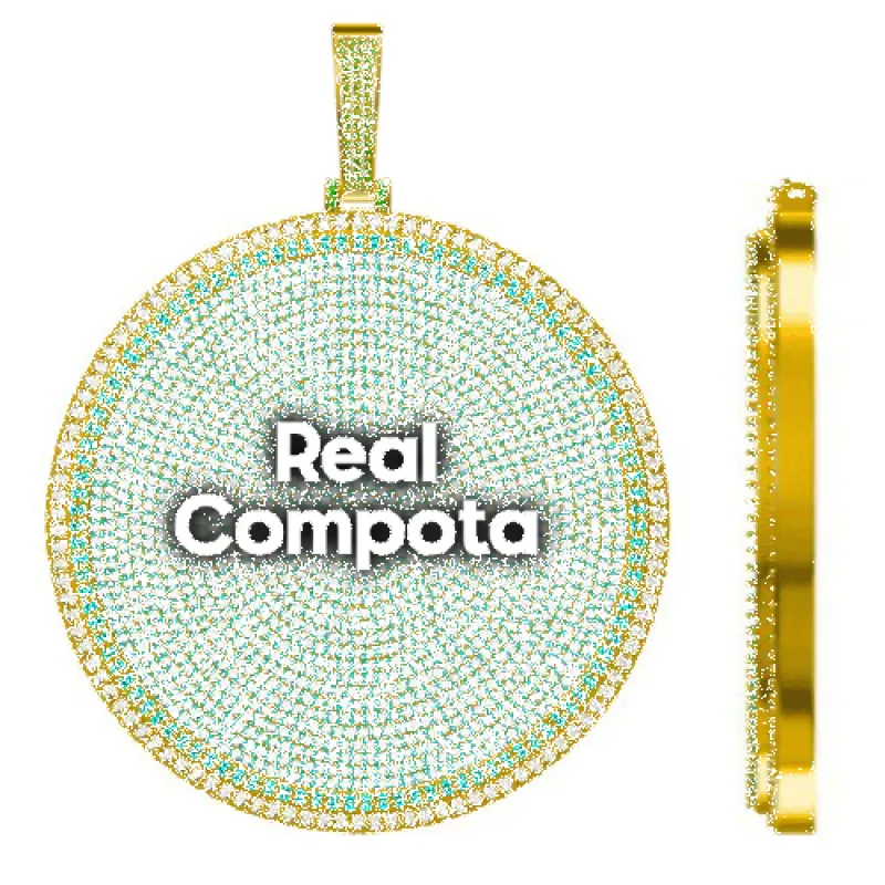 CUSTOM LETTER NECKLACE 3D BIG DISC sold by The GUU Shop