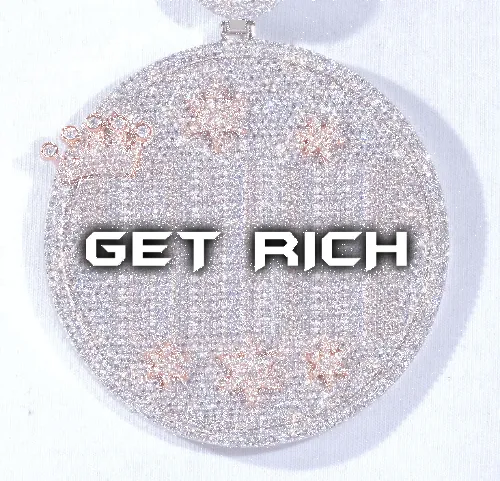 CUSTOM LETTER NECKLACE 3D BIG CROWN DISC sold by The GUU Shop