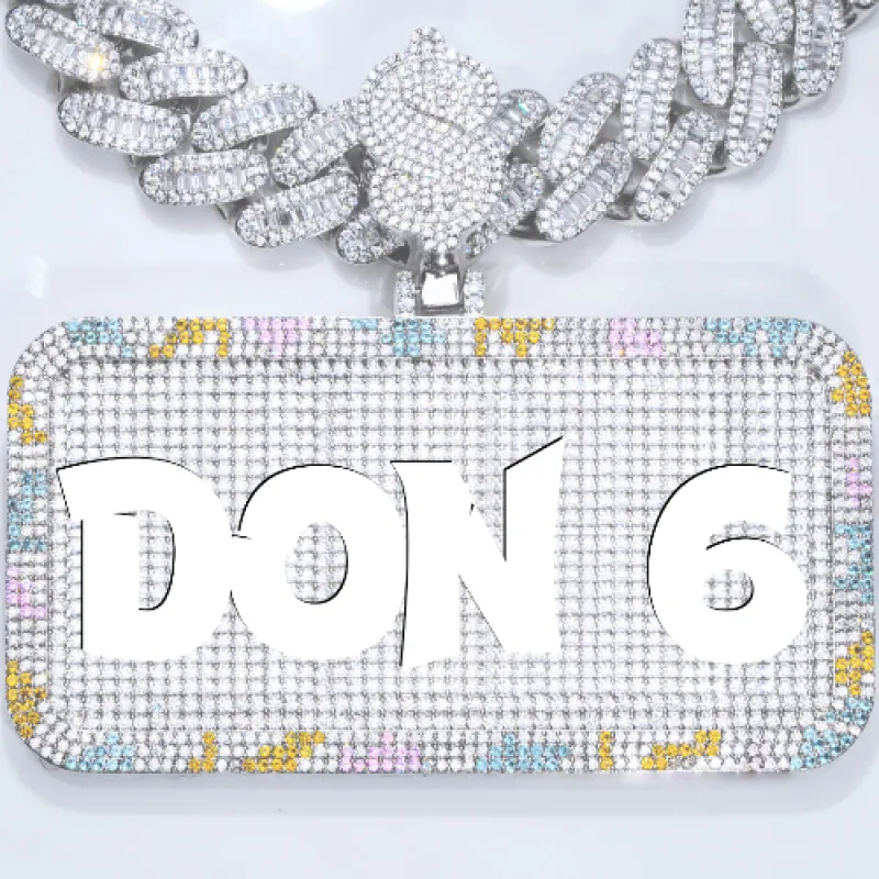 CUSTOM LETTER NECKLACE 3D COLORFUL SQUARE sold by The GUU Shop