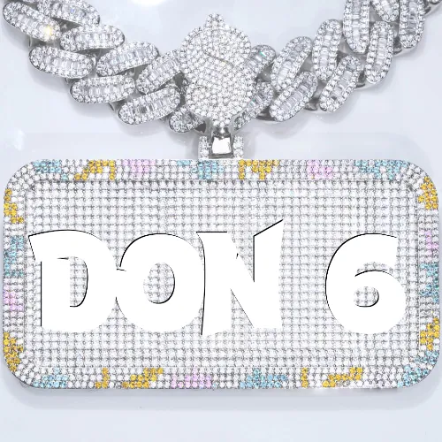 CUSTOM LETTER NECKLACE 3D COLORFUL SQUARE sold by The GUU Shop