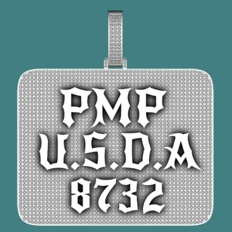 CUSTOM LETTER NECKLACE 3D BIG SQUARE sold by The GUU Shop