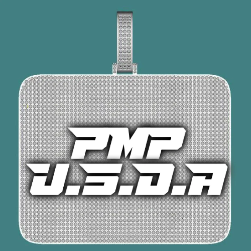 CUSTOM LETTER NECKLACE 3D BIG SQUARE sold by The GUU Shop