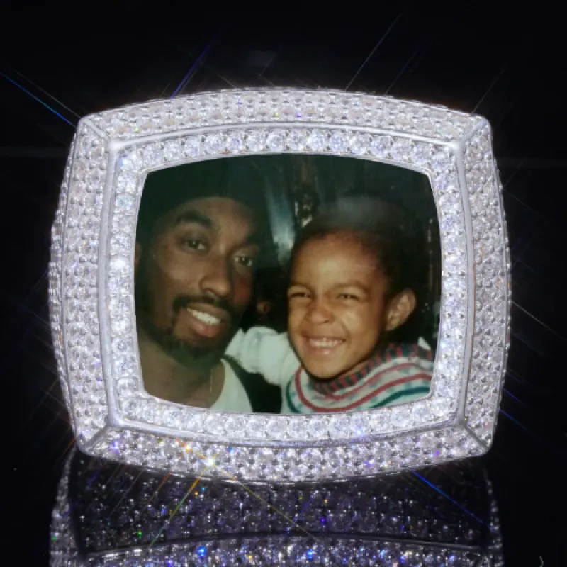 3D CUSTOM PICTURE ICED RING sold by The GUU Shop