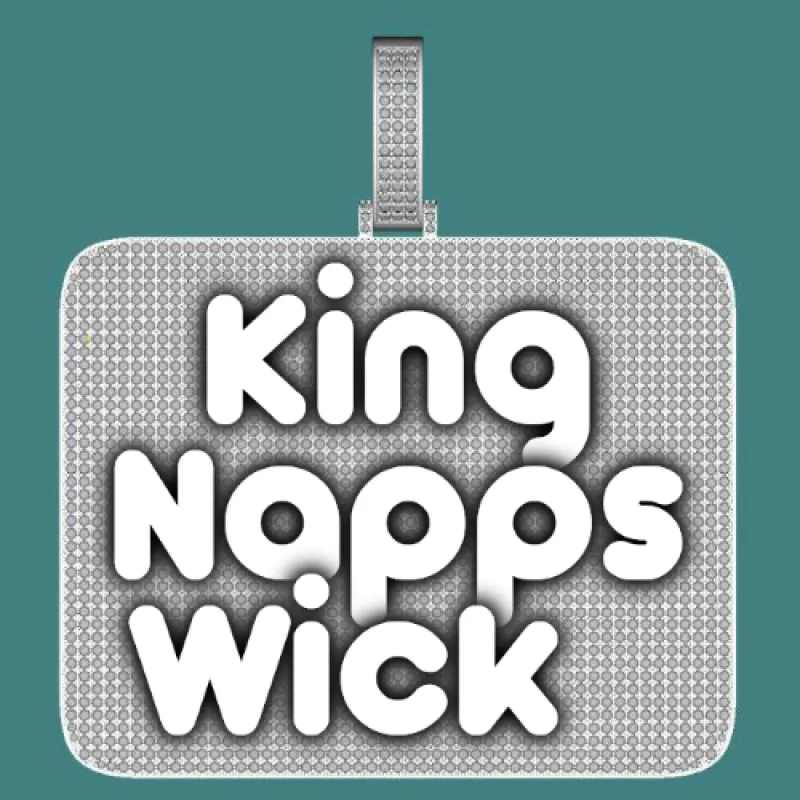 CUSTOM LETTER NECKLACE 3D BIG SQUARE sold by The GUU Shop