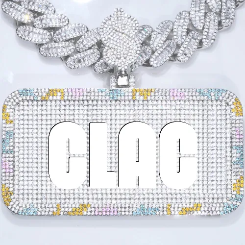 CUSTOM LETTER NECKLACE 3D COLORFUL SQUARE sold by The GUU Shop