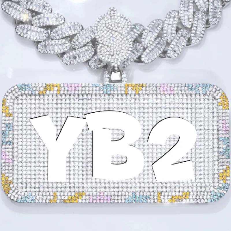 CUSTOM LETTER NECKLACE 3D COLORFUL SQUARE sold by The GUU Shop