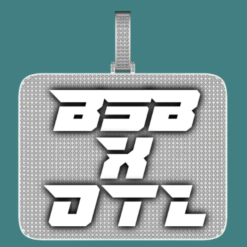 CUSTOM LETTER NECKLACE 3D BIG SQUARE sold by The GUU Shop