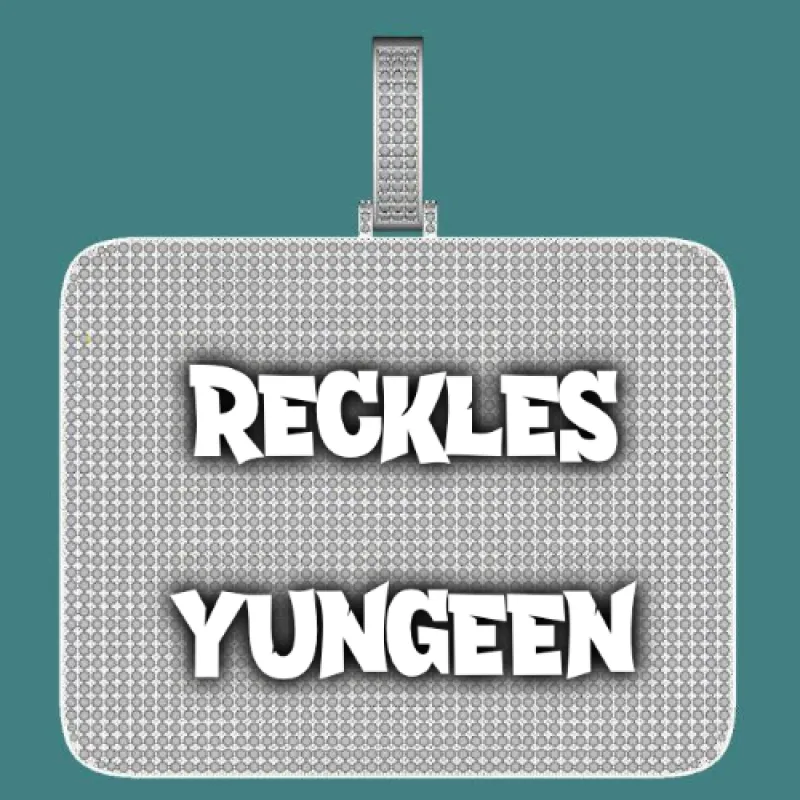 CUSTOM LETTER NECKLACE 3D BIG SQUARE sold by The GUU Shop