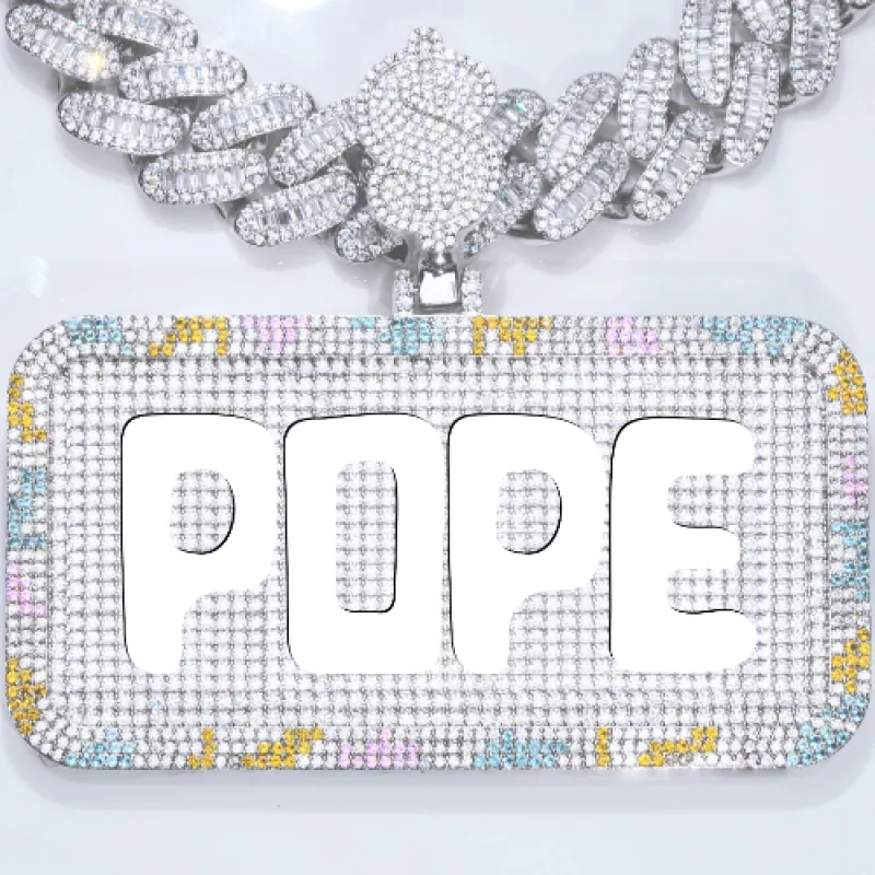 CUSTOM LETTER NECKLACE 3D COLORFUL SQUARE sold by The GUU Shop