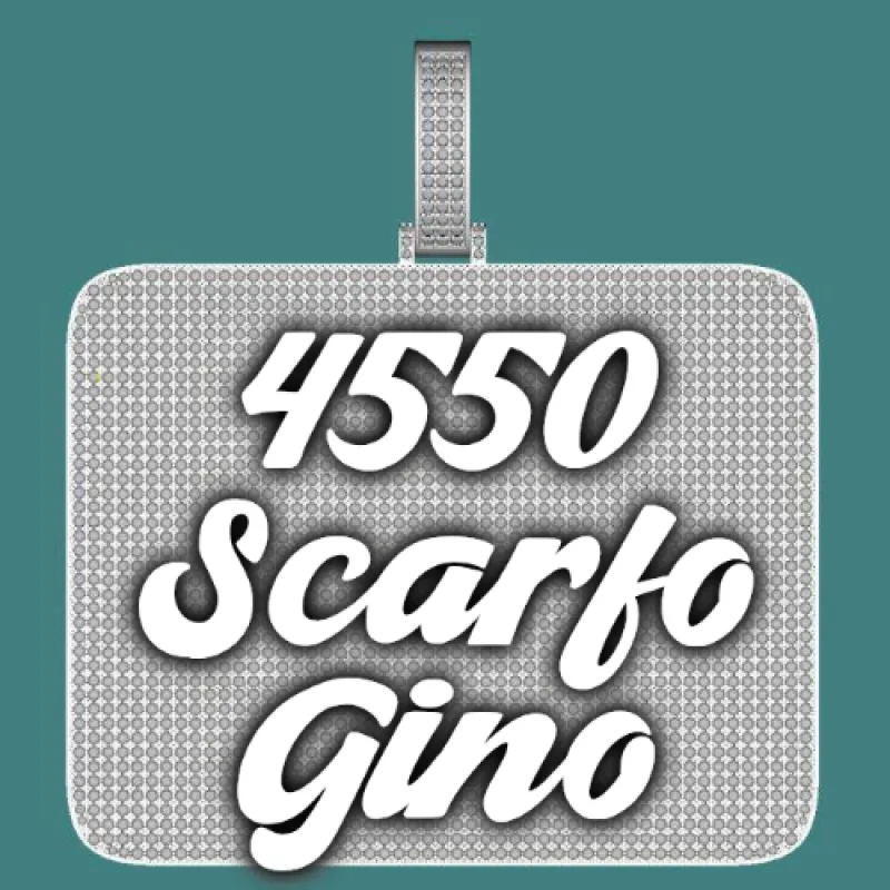 CUSTOM LETTER NECKLACE 3D BIG SQUARE sold by The GUU Shop