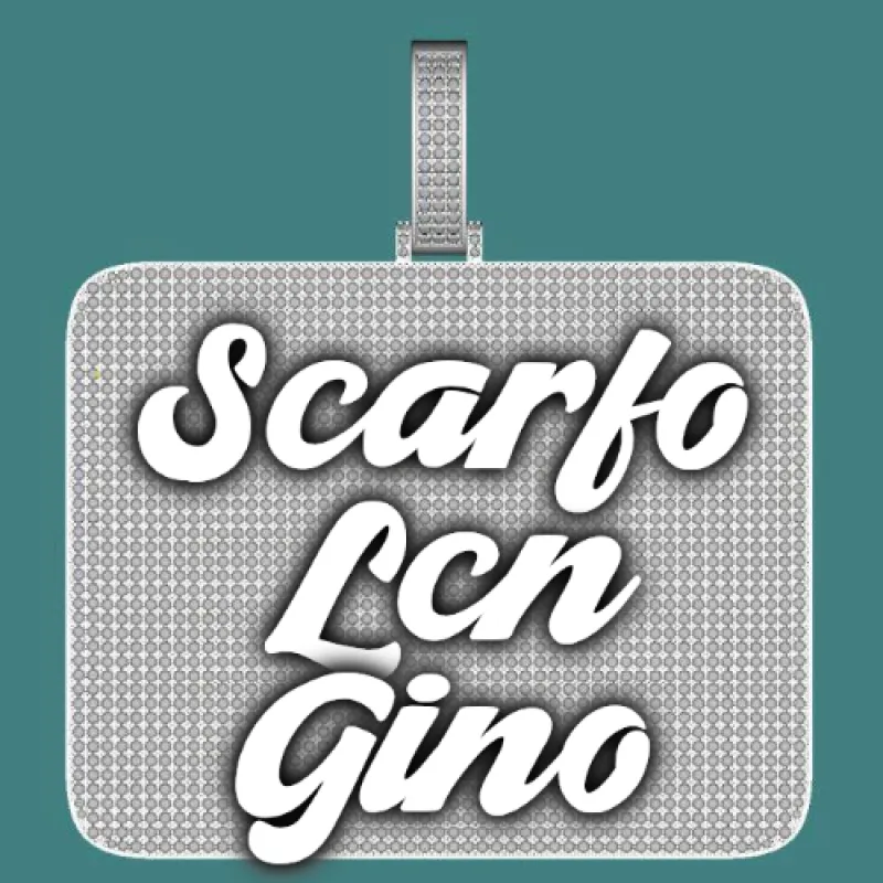 CUSTOM LETTER NECKLACE 3D BIG SQUARE sold by The GUU Shop