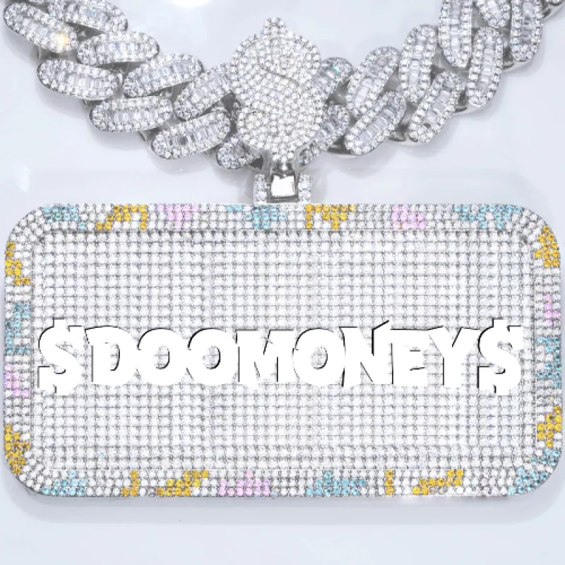 CUSTOM LETTER NECKLACE 3D COLORFUL SQUARE sold by The GUU Shop