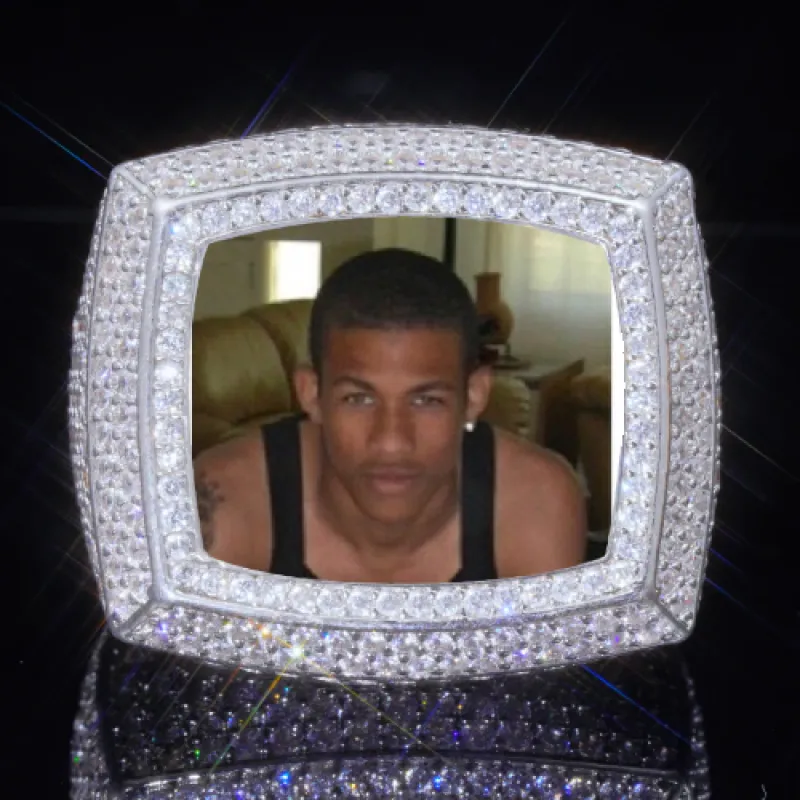 3D CUSTOM PICTURE ICED RING sold by The GUU Shop