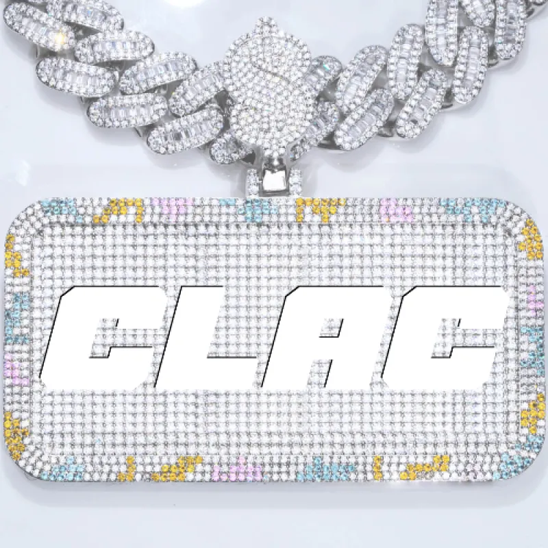 CUSTOM LETTER NECKLACE 3D COLORFUL SQUARE sold by The GUU Shop