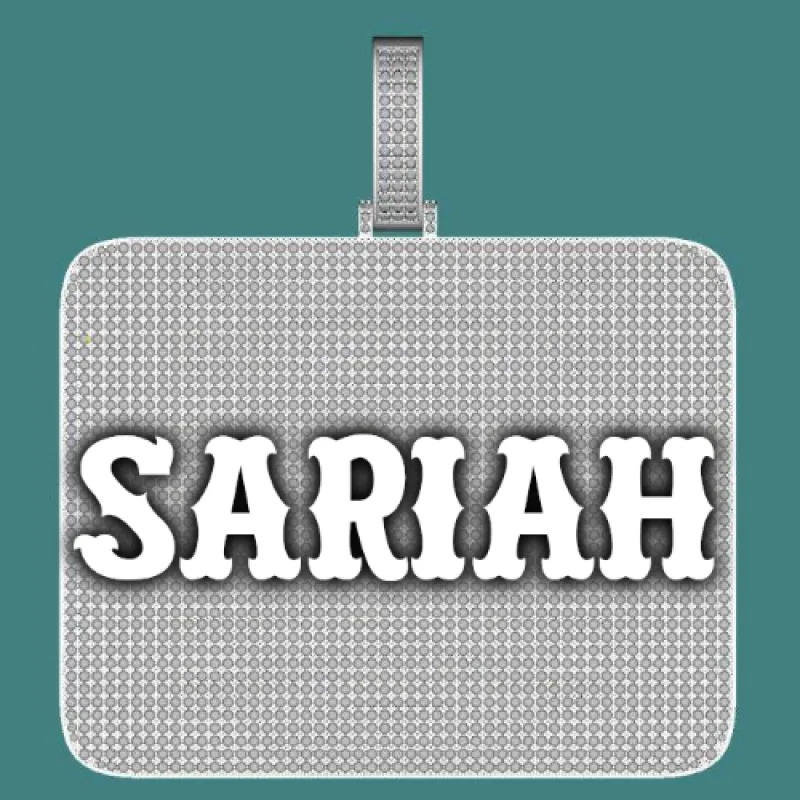 CUSTOM LETTER NECKLACE 3D BIG SQUARE sold by The GUU Shop