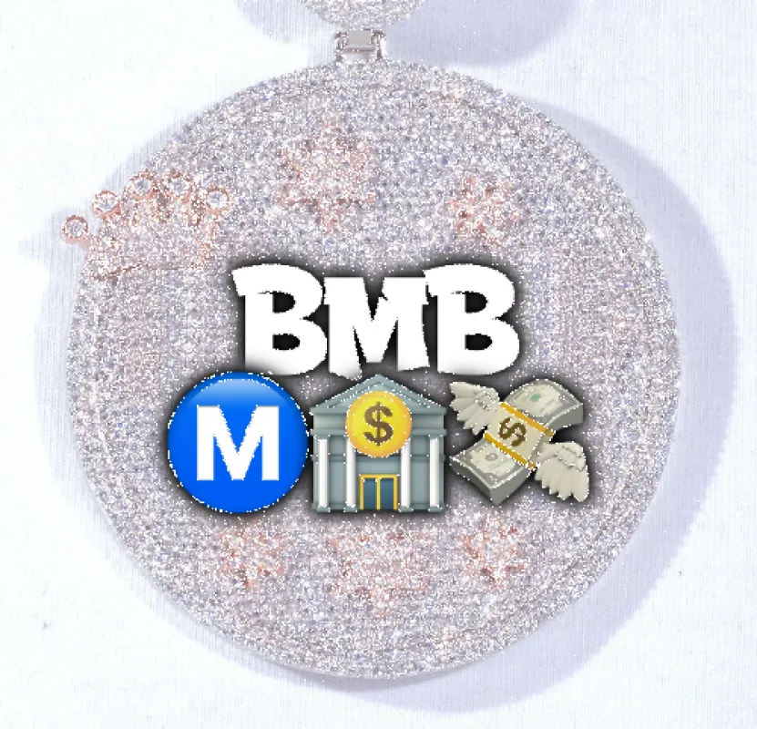 CUSTOM LETTER NECKLACE 3D BIG CROWN DISC sold by The GUU Shop