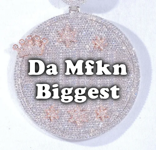 CUSTOM LETTER NECKLACE 3D BIG CROWN DISC sold by The GUU Shop