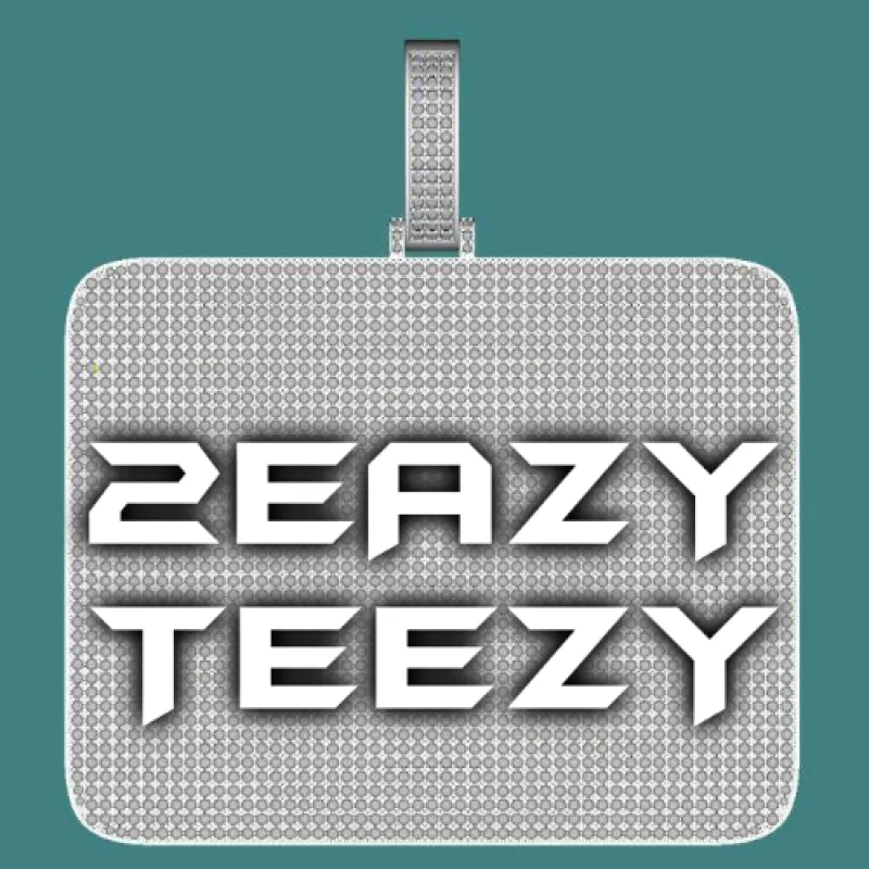 CUSTOM LETTER NECKLACE 3D BIG SQUARE sold by The GUU Shop