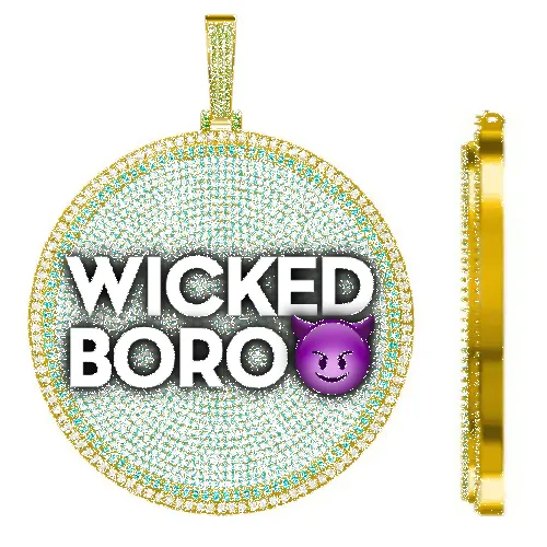 CUSTOM LETTER NECKLACE 3D BIG DISC sold by The GUU Shop