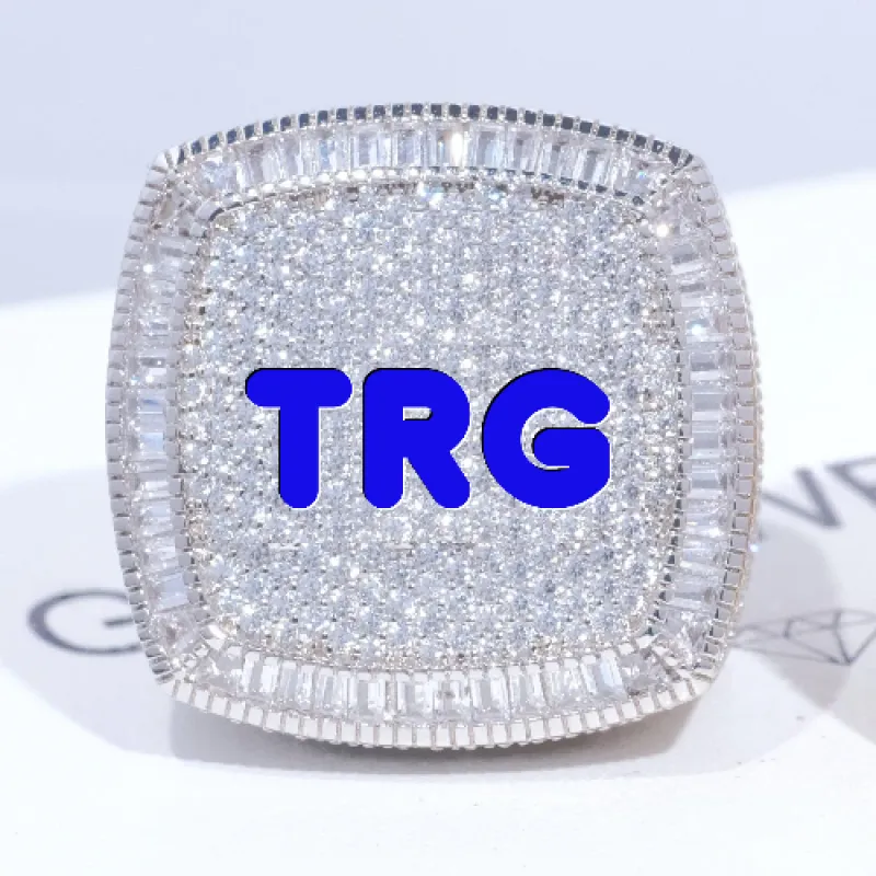 CUSTOM LETTER 3D ICED RING sold by The GUU Shop