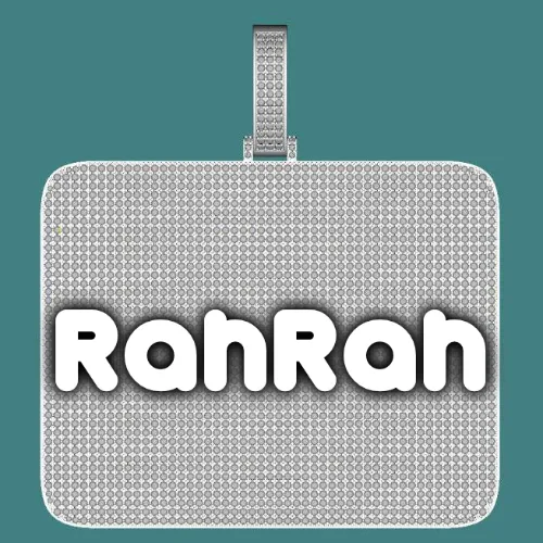 CUSTOM LETTER NECKLACE 3D BIG SQUARE sold by The GUU Shop