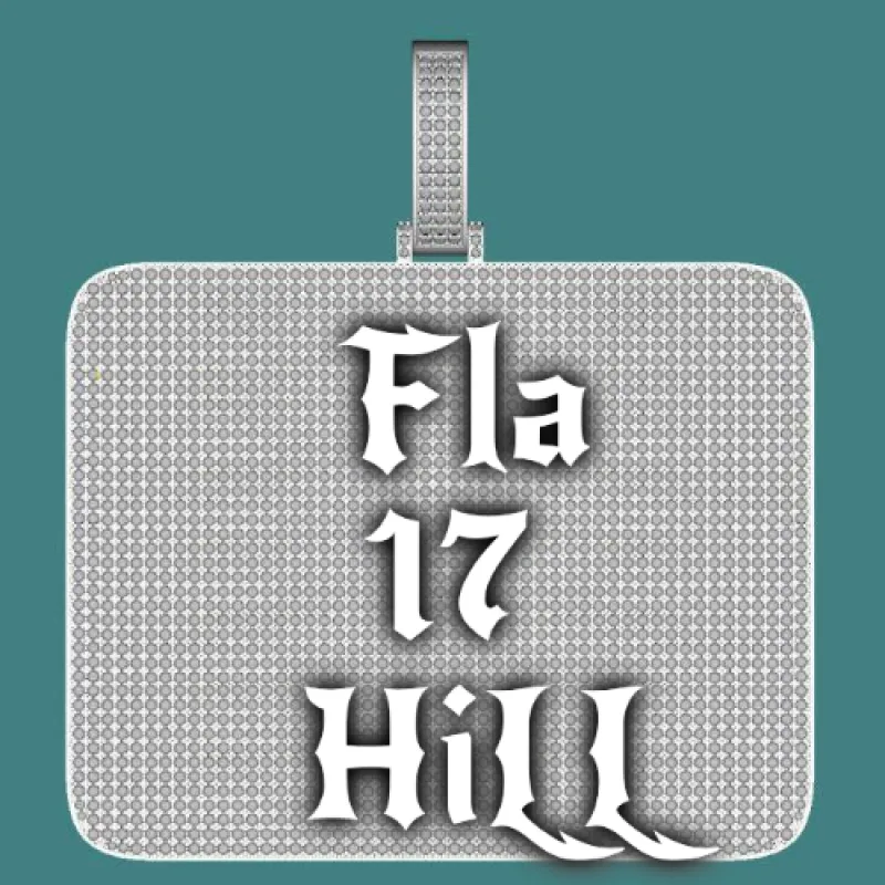 CUSTOM LETTER NECKLACE 3D BIG SQUARE sold by The GUU Shop