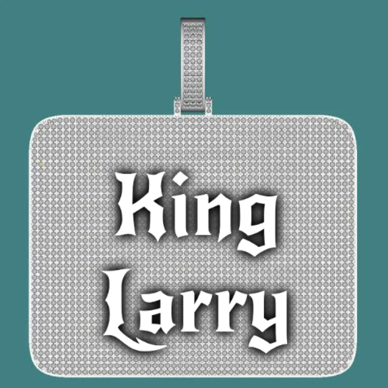 CUSTOM LETTER NECKLACE 3D BIG SQUARE sold by The GUU Shop