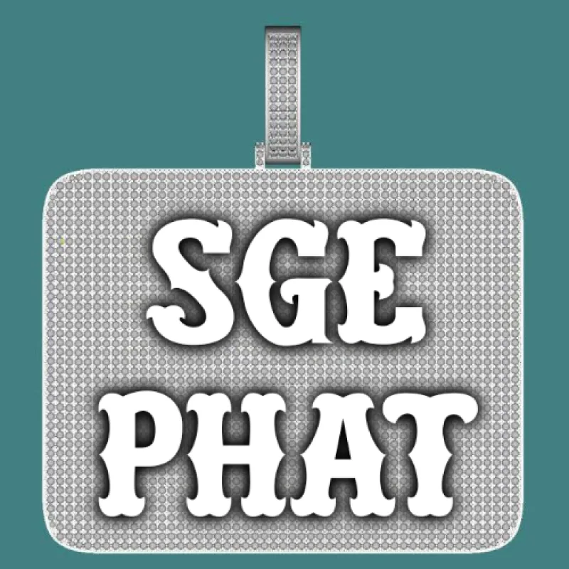 CUSTOM LETTER NECKLACE 3D BIG SQUARE sold by The GUU Shop