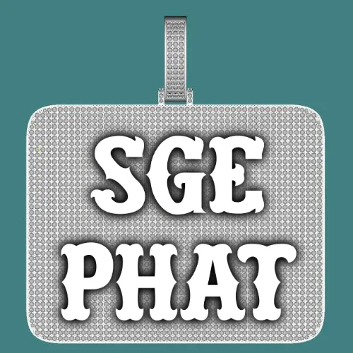 CUSTOM LETTER NECKLACE 3D BIG SQUARE sold by The GUU Shop