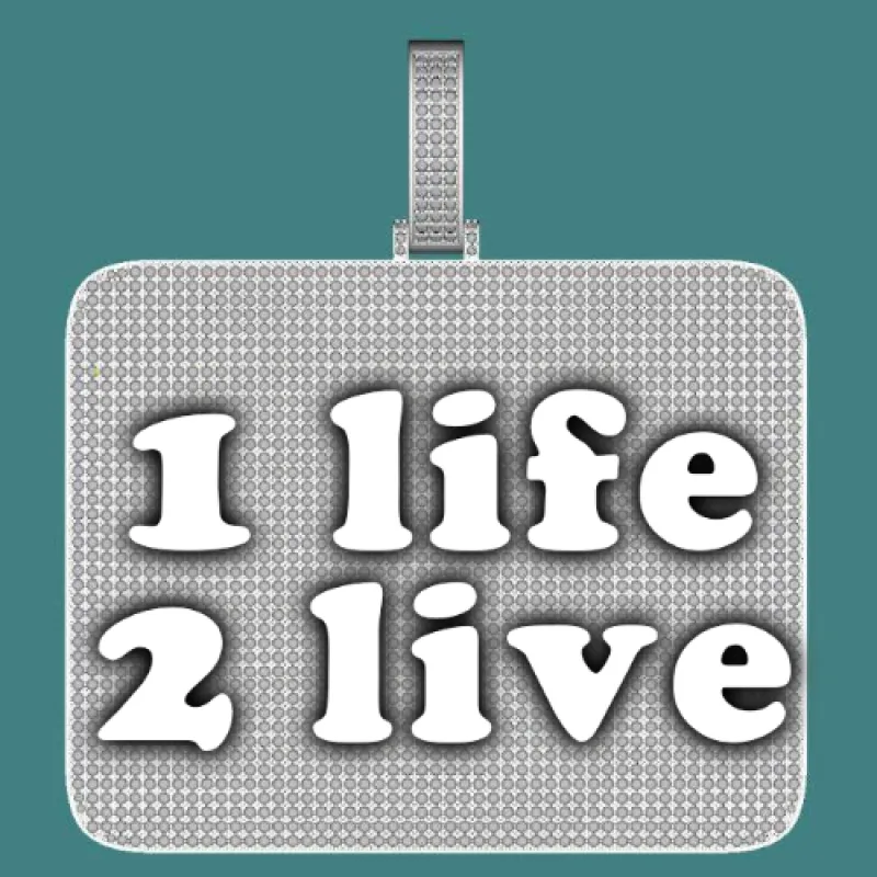 CUSTOM LETTER NECKLACE 3D BIG SQUARE sold by The GUU Shop