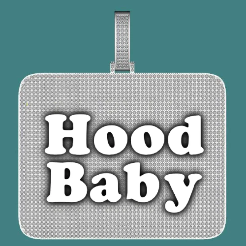 CUSTOM LETTER NECKLACE 3D BIG SQUARE sold by The GUU Shop