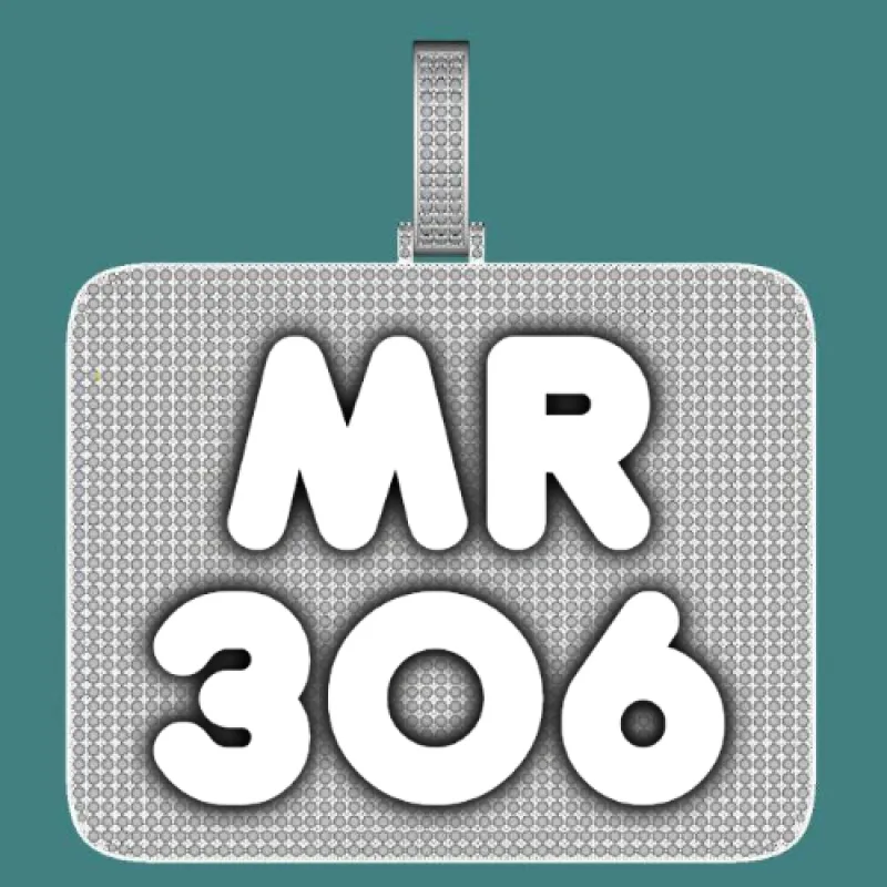 CUSTOM LETTER NECKLACE 3D BIG SQUARE sold by The GUU Shop