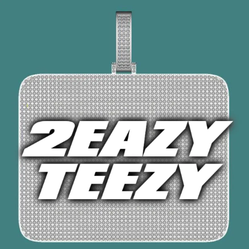 CUSTOM LETTER NECKLACE 3D BIG SQUARE sold by The GUU Shop