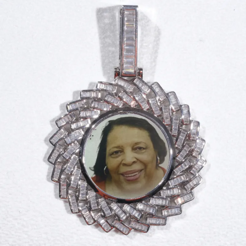 Large 3D Baguette Custom Picture Pendant sold by The GUU Shop