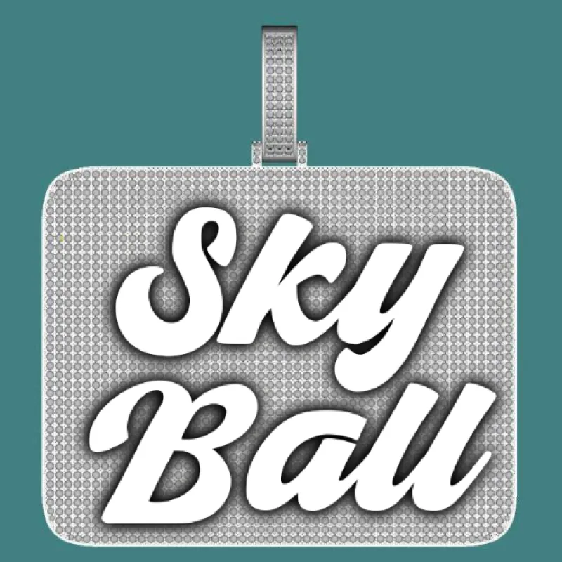 CUSTOM LETTER NECKLACE 3D BIG SQUARE sold by The GUU Shop