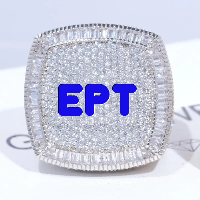 CUSTOM LETTER 3D ICED RING sold by The GUU Shop