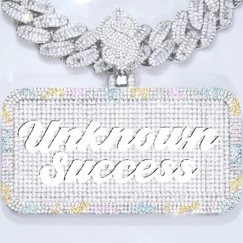 CUSTOM LETTER NECKLACE 3D COLORFUL SQUARE sold by The GUU Shop