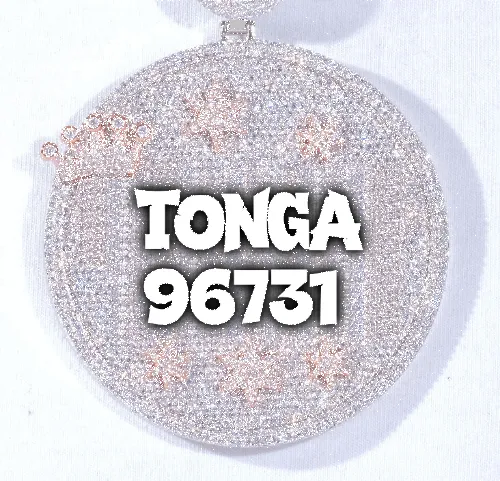 CUSTOM LETTER NECKLACE 3D BIG CROWN DISC sold by The GUU Shop