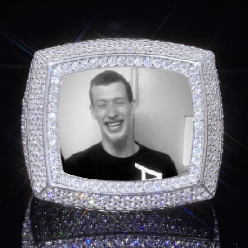 3D CUSTOM PICTURE ICED RING sold by The GUU Shop