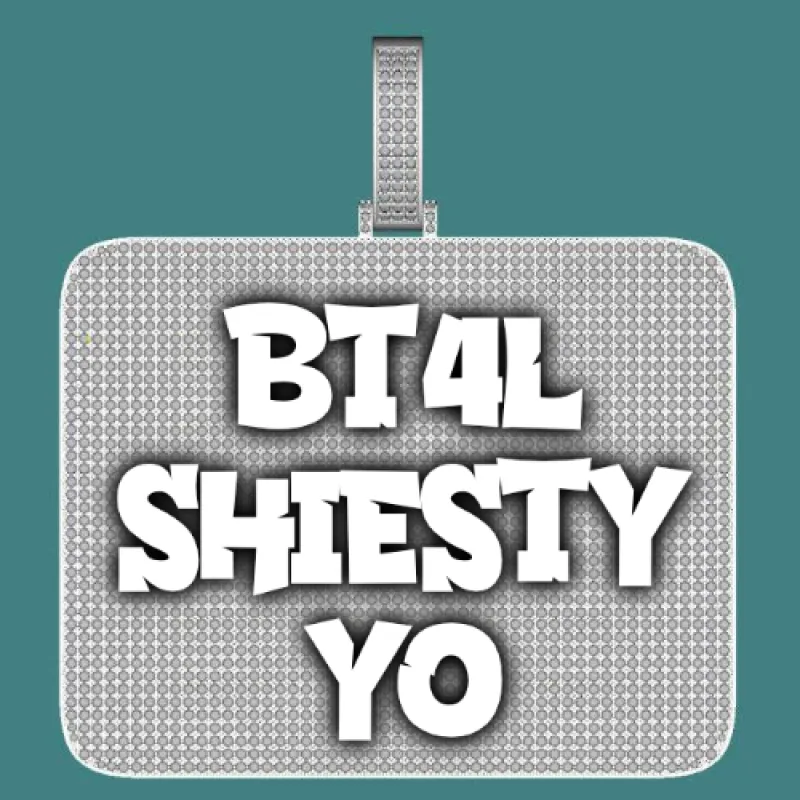 CUSTOM LETTER NECKLACE 3D BIG SQUARE sold by The GUU Shop